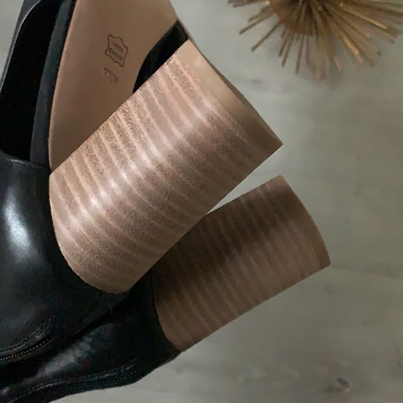 Vaneli black‎ booties heels open toe black buckle - Picture 6 of 7